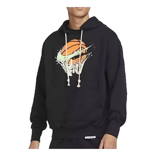 

Толстовка Nike Dri-FIT Standard Issue Basketball Hoodie 'Black Lime Blast', черный