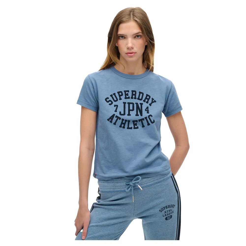 

Футболка с коротким рукавом Superdry Athletic Graphic Fitted, синий