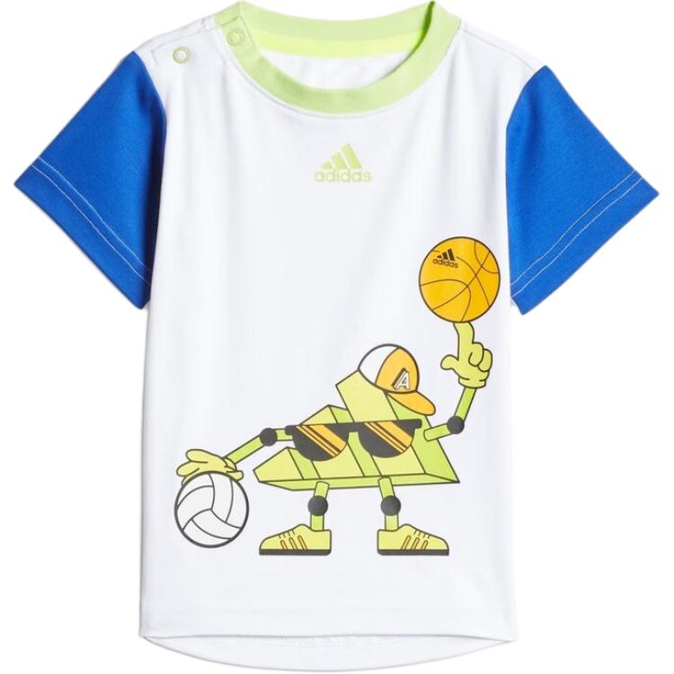Adidas Детские парные наборы ярко-неоново-желтого цвета для детей от 3 до 7 лет — фото 4
