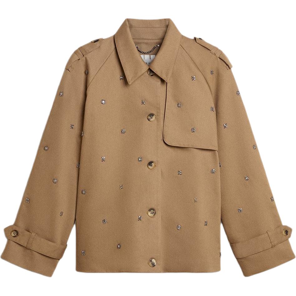 

Golden Goose Укороченное пальто с отделкой, Beige