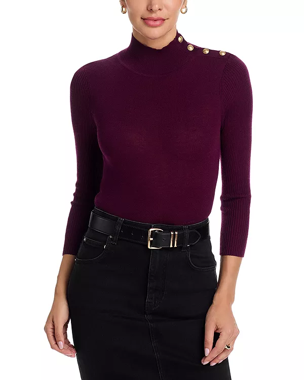 

Укороченный свитер с высоким воротником Kamdyn L'Agence, красный