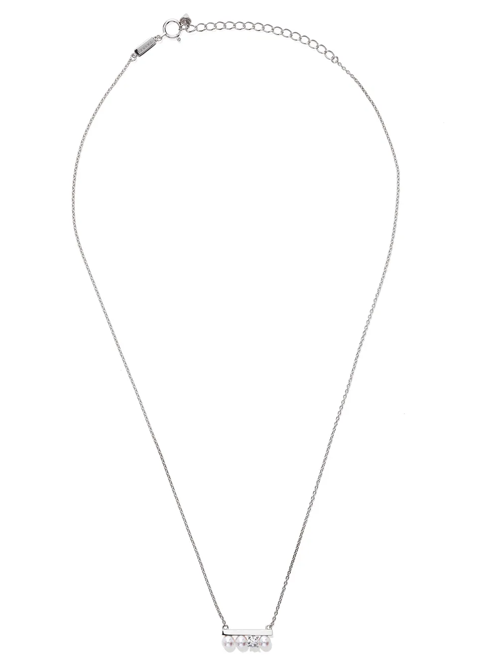 

Золотое колье Balance Collection Line Akoya с жемчугом и бриллиантами TASAKI, серебяный