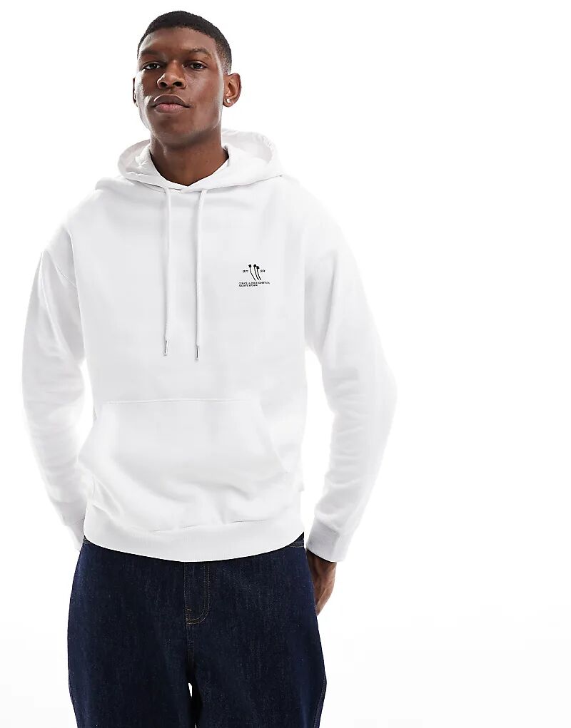 

Толстовка оверсайз с принтом белого цвета ASOS DESIGN