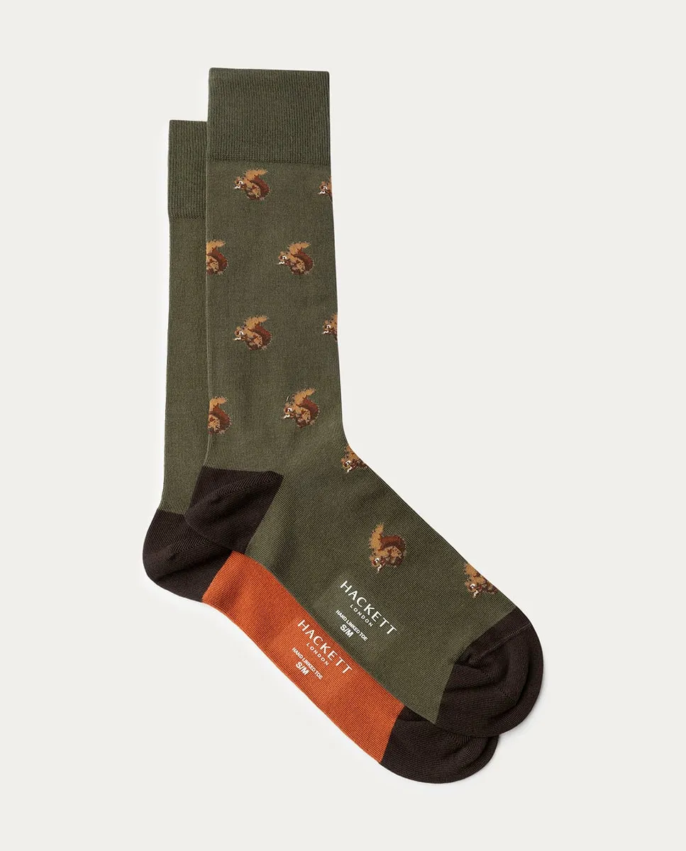 

Набор из двух мужских носков с узором Hackett, зеленый
