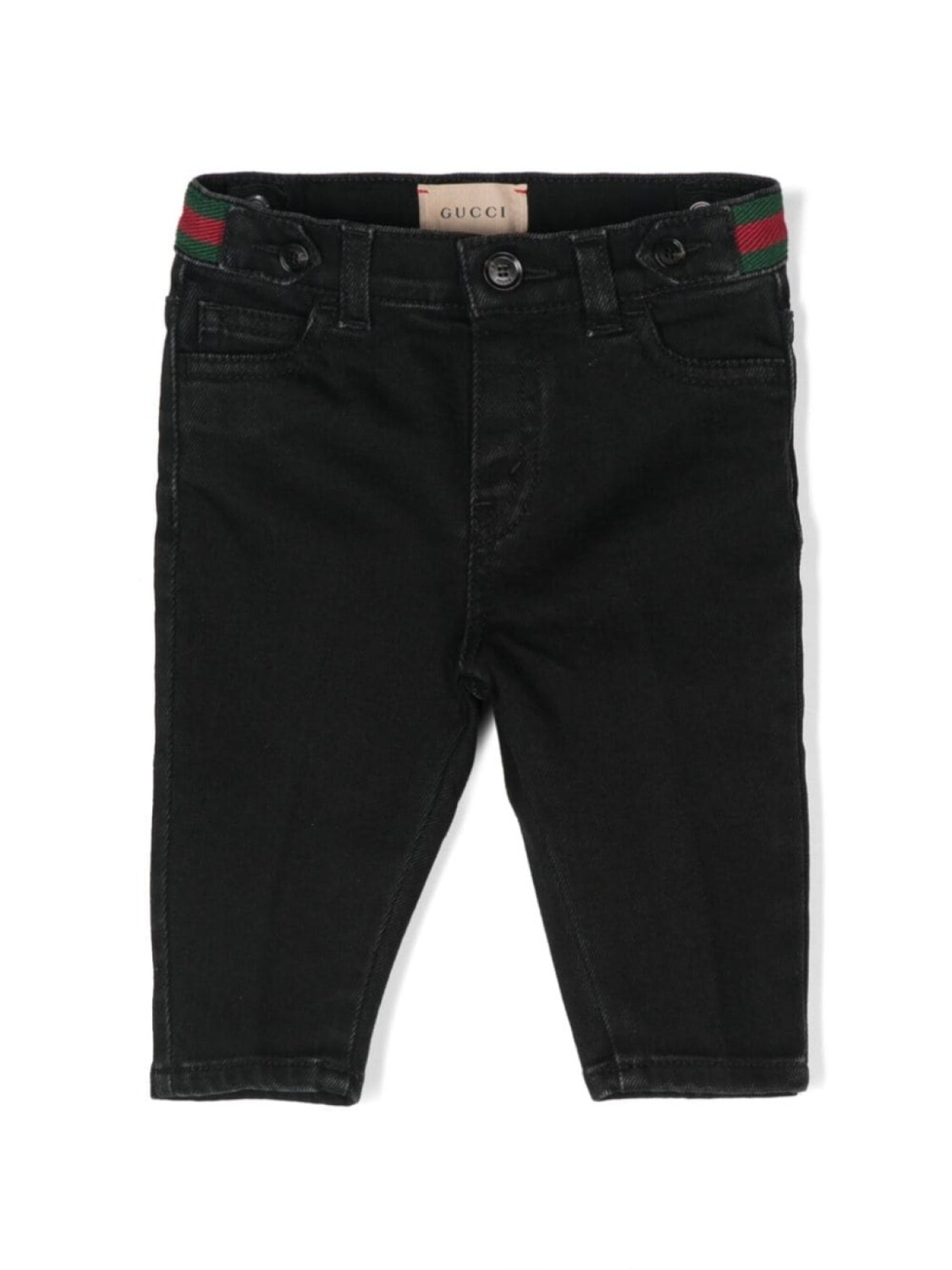 

Gucci Kids джинсы с веб-подробностями, черный