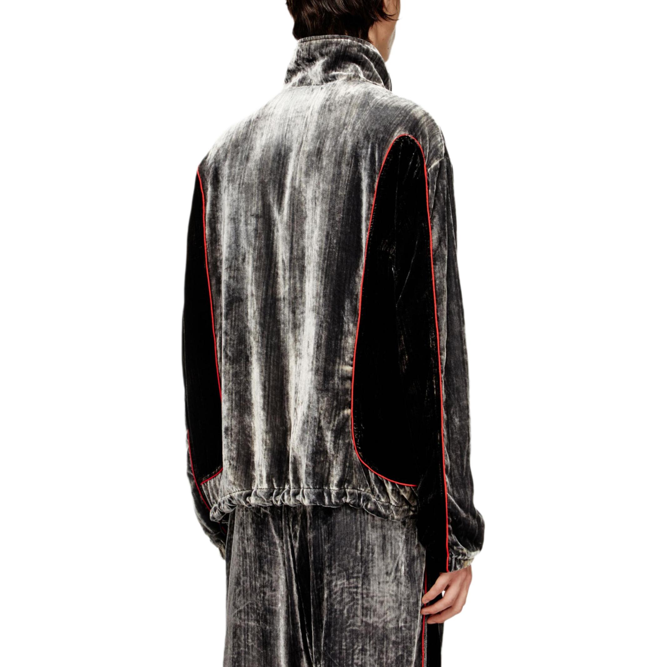 DIESEL Жакет из велюра с бархатистой отделкой, Black — фото 4