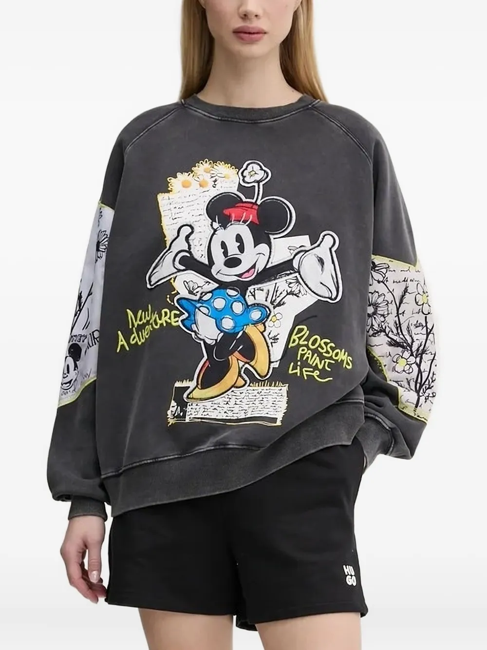 

Толстовка с аппликацией Минни Маус Desigual, серый
