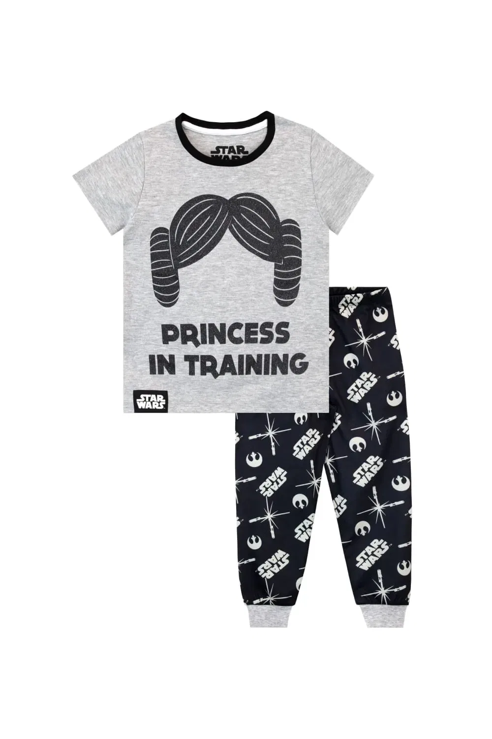 Пижама для девочек Princess in Training Star Wars, серый