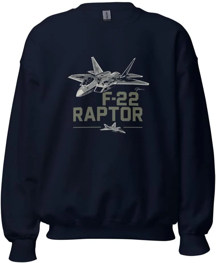 Свитшот Unisex с дизайном F-22 Raptor Stealth Military Aircraft Camouflage