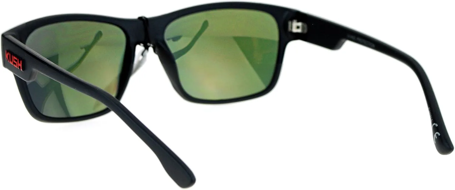 

Солнцезащитные очки PASTL KUSH, квадратная и прямоугольная форма, матовые черные зеркальные линзы, защита от УФ-излучения UV 400, Black Red (Orange Mirror)