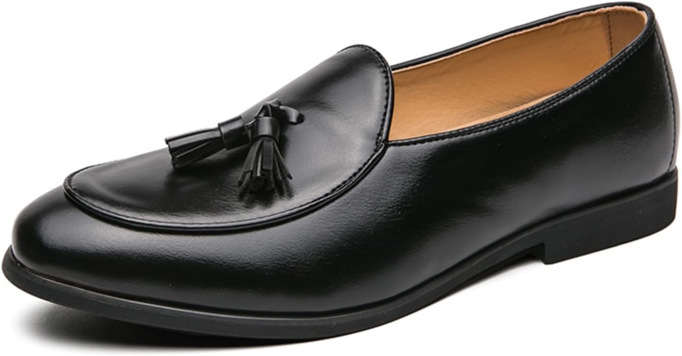 

Мужские лоферы YRZHGDL с кисточками, кожаные, без шнурков, удобные, легкие, повседневные и деловые, черный