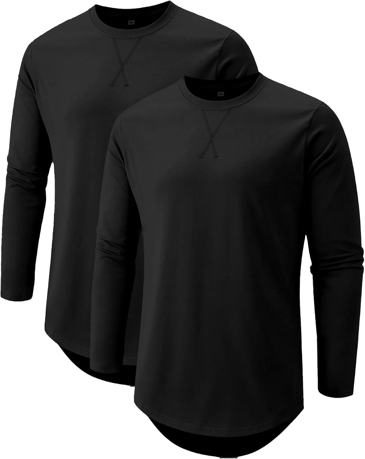 

Comdecevis мужская футболка с длинным подолом, 2 шт