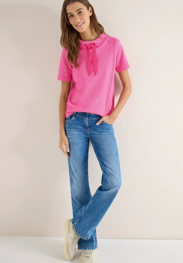 

Футболка с двухцветным принтом Cecil, Pink, Розовый, Футболка с двухцветным принтом Cecil, Pink