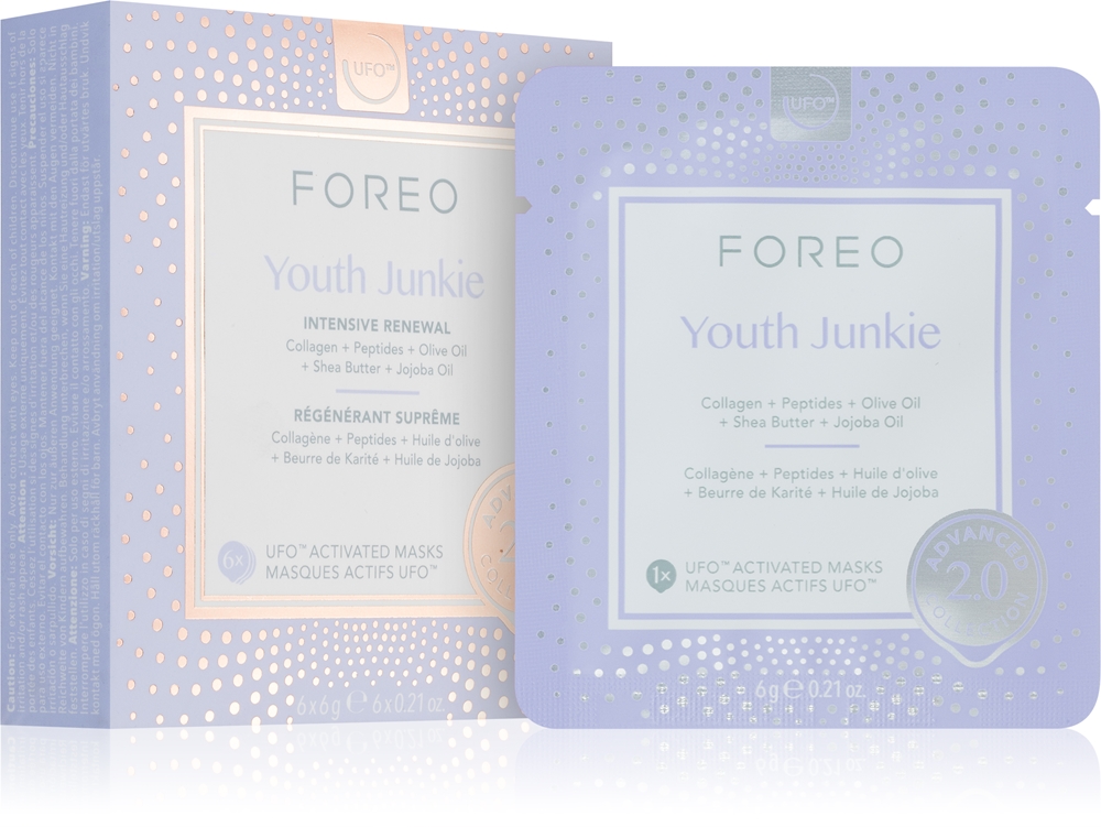 

Омолаживающая маска для лица UFO Youth Junkie Foreo, 6 шт