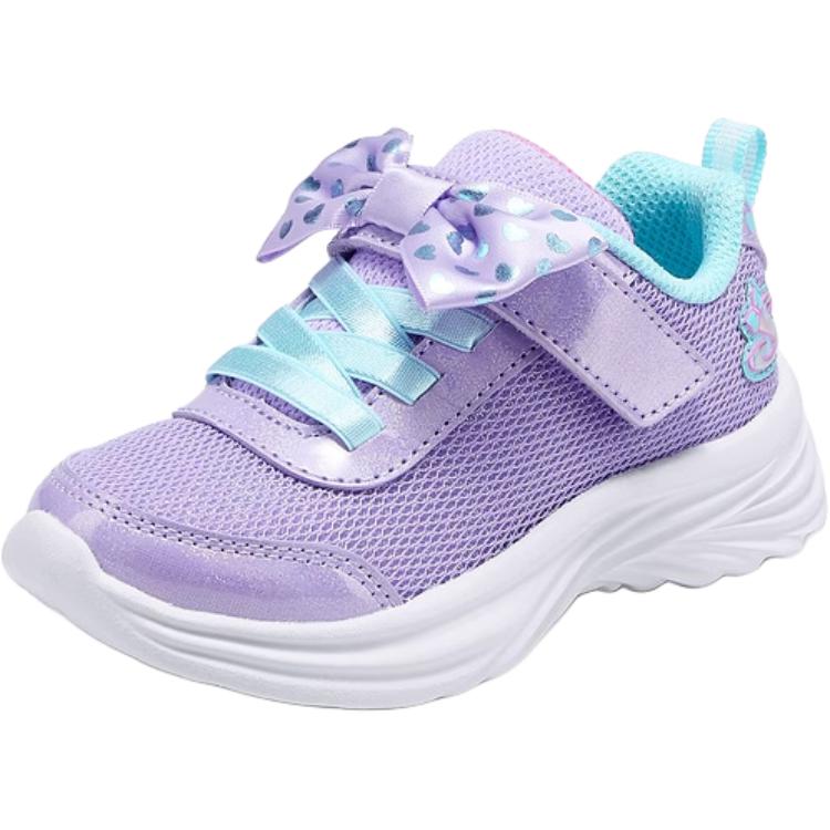 Skechers Kids Skechers девочки нескользящие износостойкие низкие кроссовки для малышей lavender/light green — фото 4
