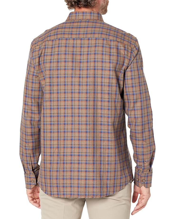 

Рубашка Johnston & Murphy Heather Woven Shirt, цвет Tan Box Plaid