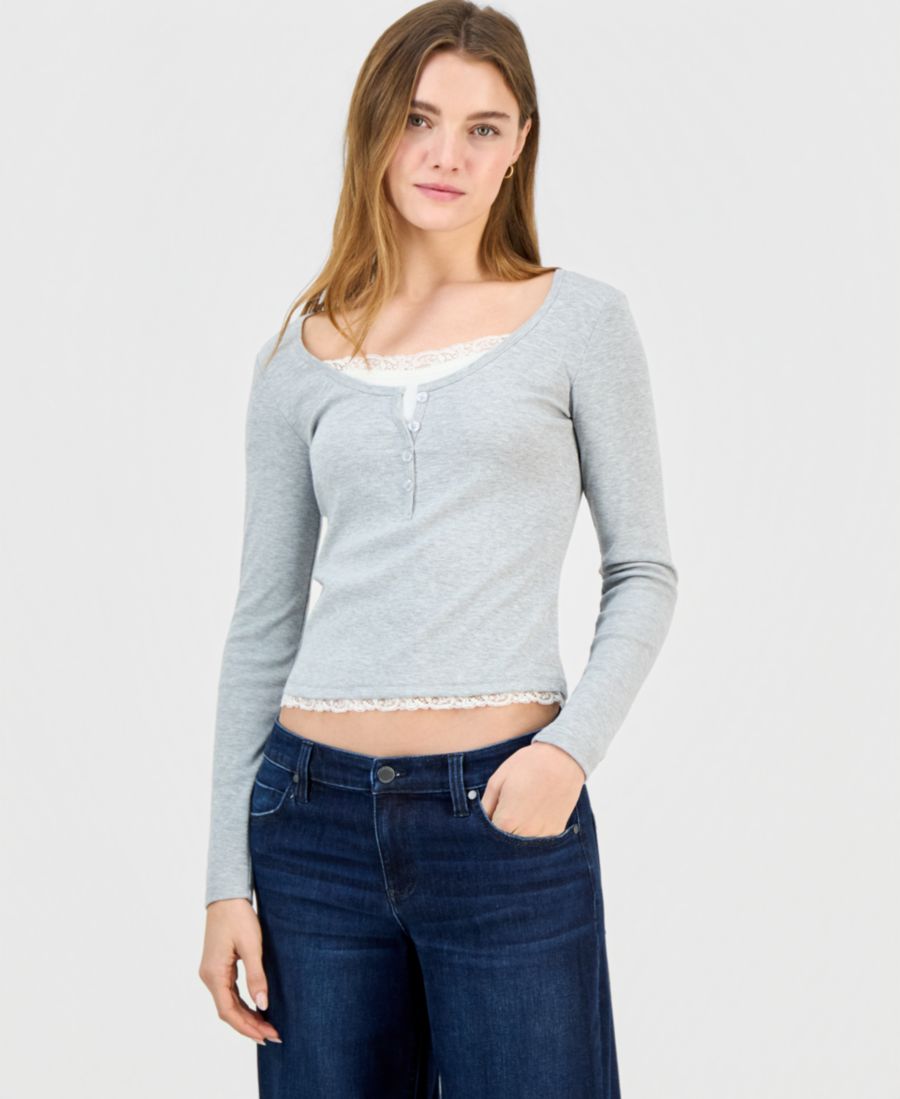 

Многослойная футболка-поло для подростков Pink Rose, Grey/White