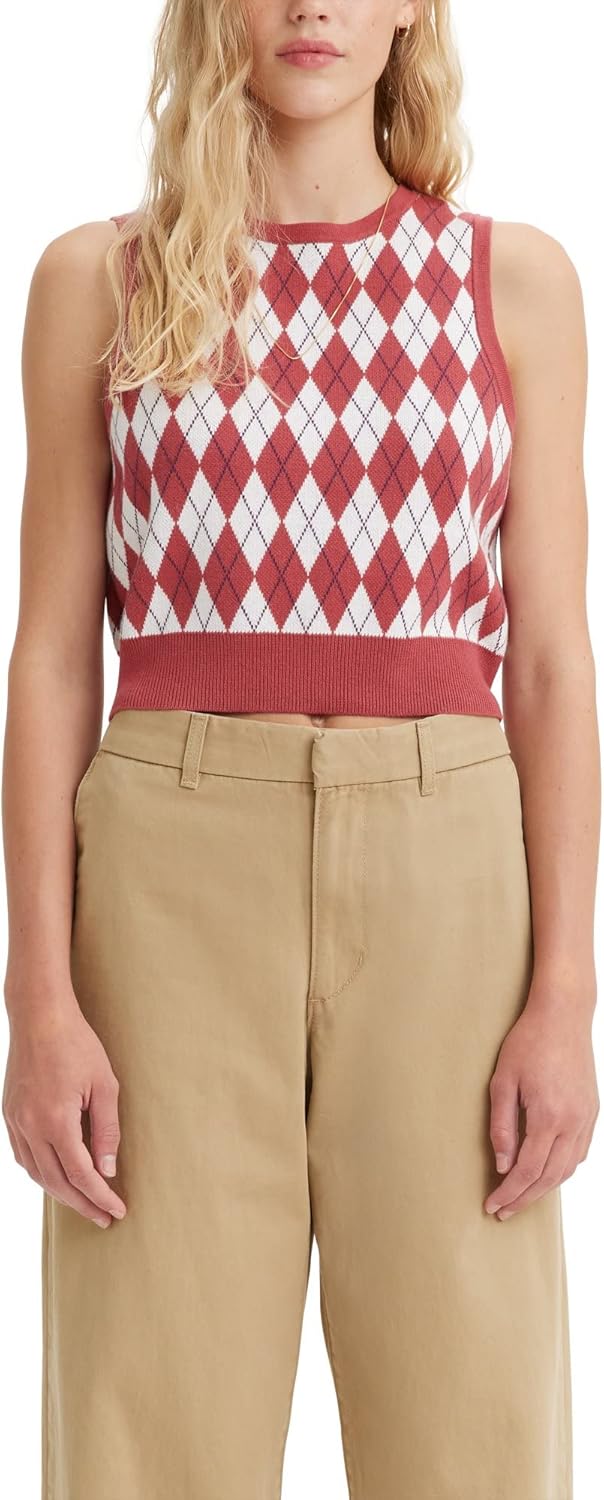 

Женский жилет-свитер Levi's Ilia, (New) Paris Argyle Earth Red