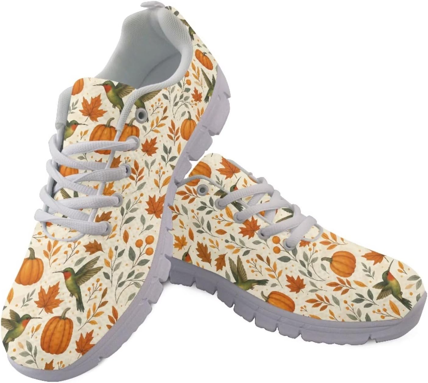 

Женские и мужские кроссовки Jeiento для ходьбы, легкие беговые кроссовки, модные кеды, Hello Fall Maple Leaf Hummingbird