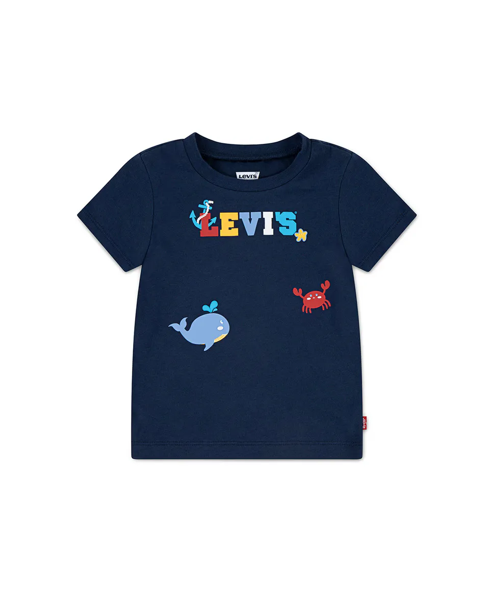 

Levi's Coastal Critters Logo Baby Boy Футболка, синий