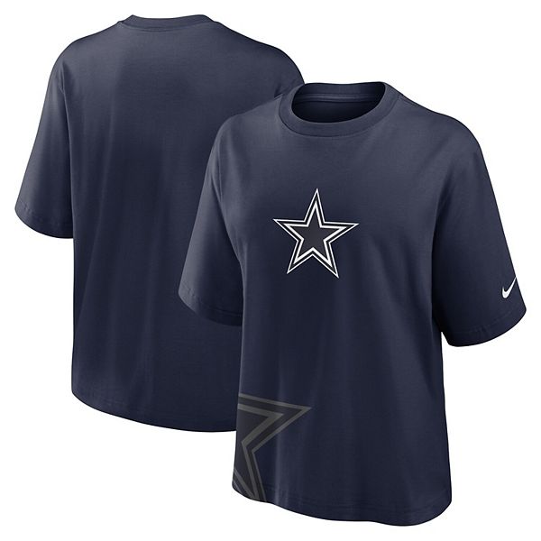 

Женская футболка navy dallas cowboys boxy Nike, Синий, Женская футболка navy dallas cowboys boxy Nike