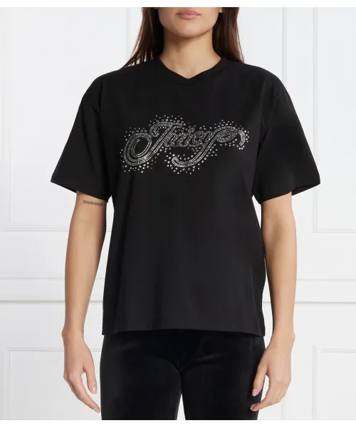 

Футболка бойфренда с ромбовидным узором Classic fit Juicy Couture, черный