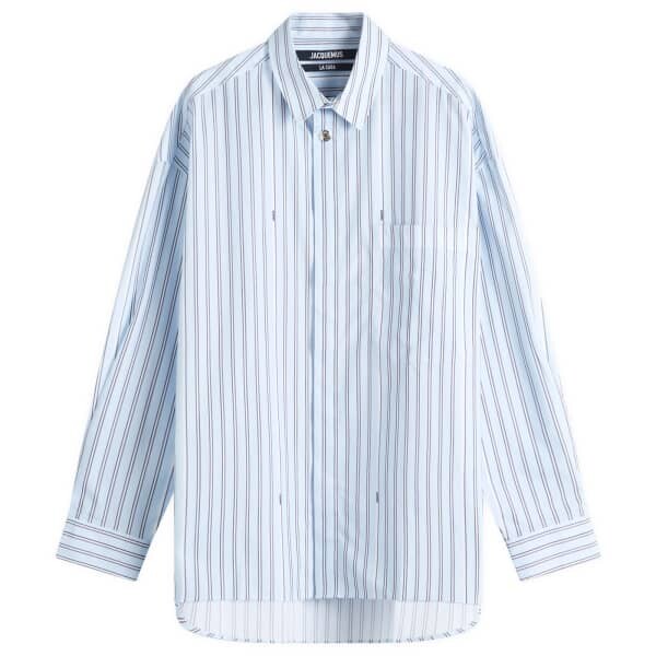 

Футболка с логотипом и полосками Jacquemus, синий