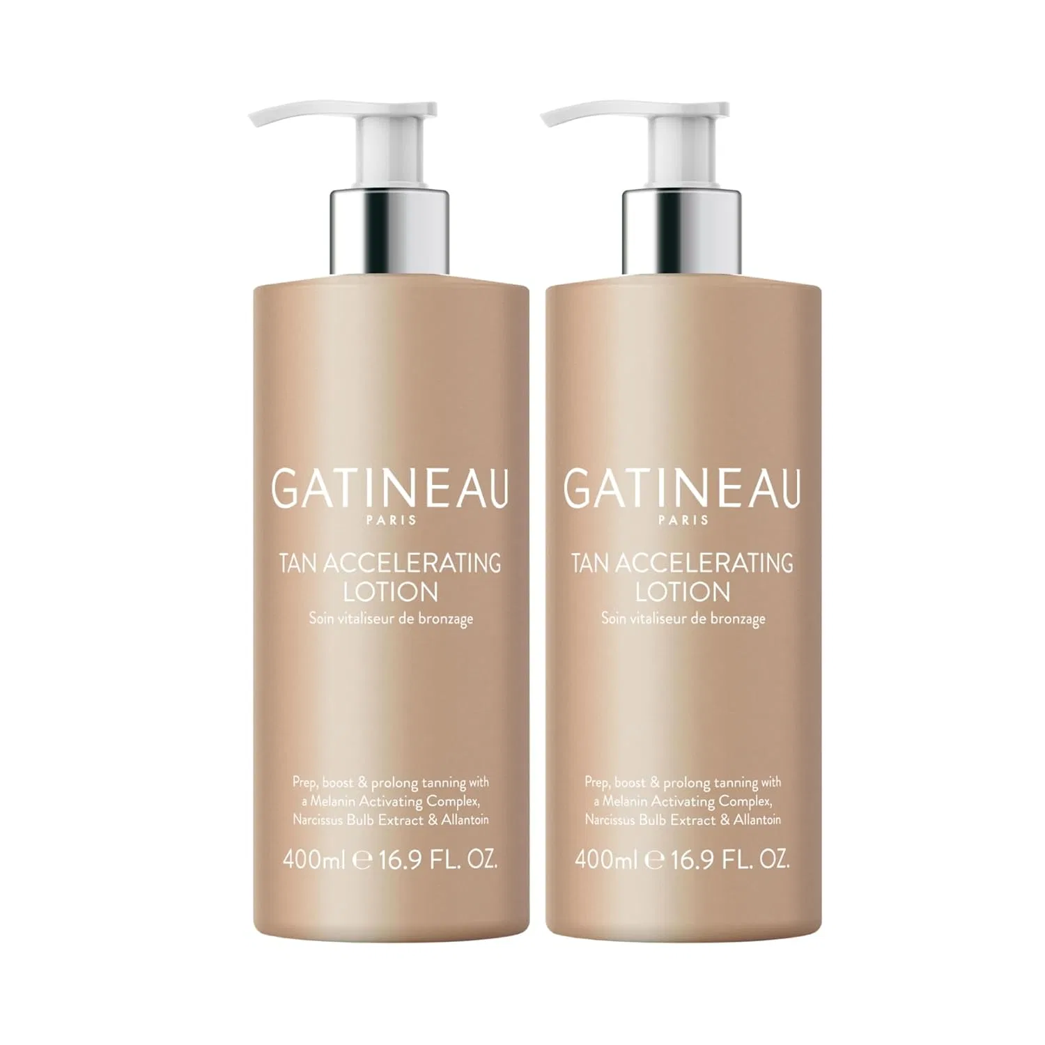 Лосьон-акселератор загара Gatineau Tanning Accelerator Duo, 2 x 400 мл Gatineau
