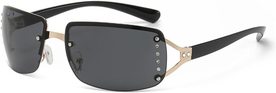 

Солнцезащитные очки MUTYNE квадратной формы без оправы, женские, с декоративными бриллиантами, модные солнцезащитные очки, классические мужские винтажные очки, защита от ультрафиолета UV400, A1