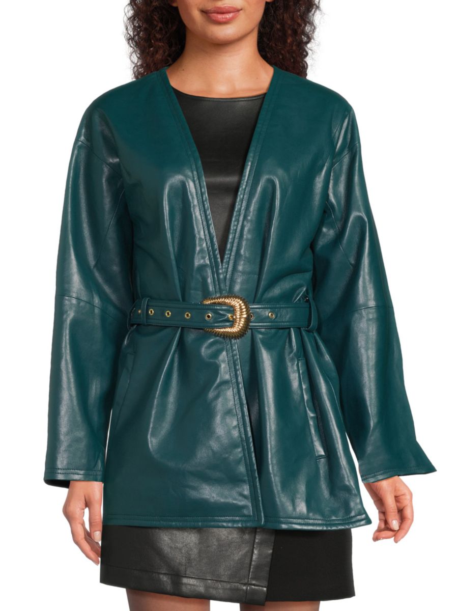 

Куртка из смеси кожи Jasper с поясом и открытым передом AS by DF, цвет Deep Teal, Серый, Куртка из смеси кожи Jasper с поясом и открытым передом AS by DF, цвет Deep Teal