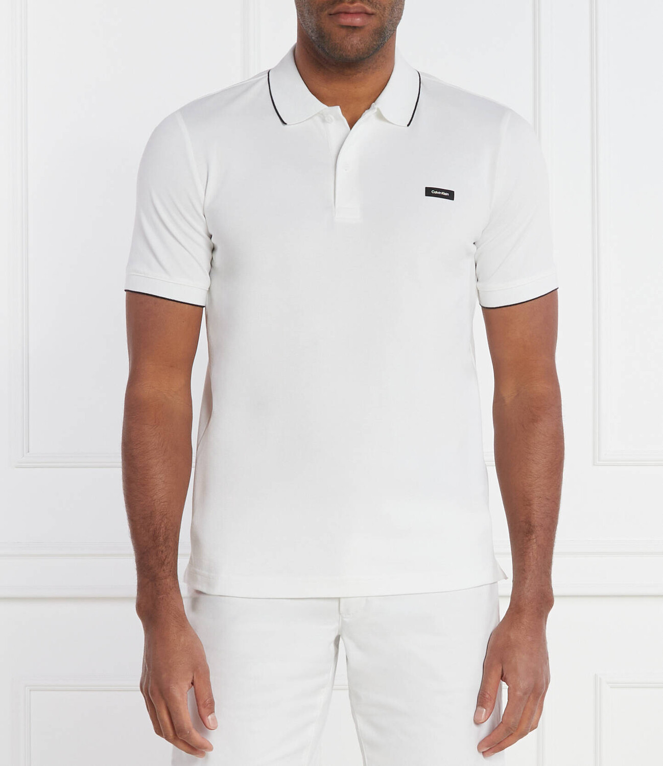 

Поло Calvin Klein Regular Fit stretch pique, белый