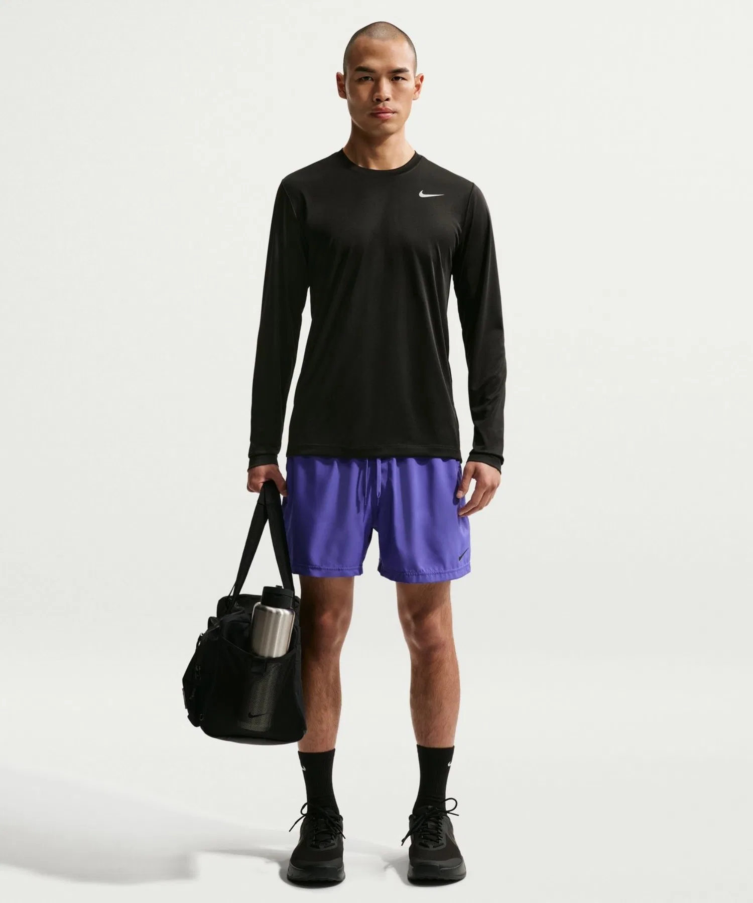 Мужская футболка NIKE DF STD L/S FLEX чёрная — фото 2