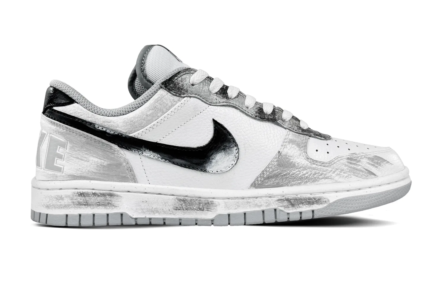 Скетбординг кеды Nike Big Low серый — фото 4