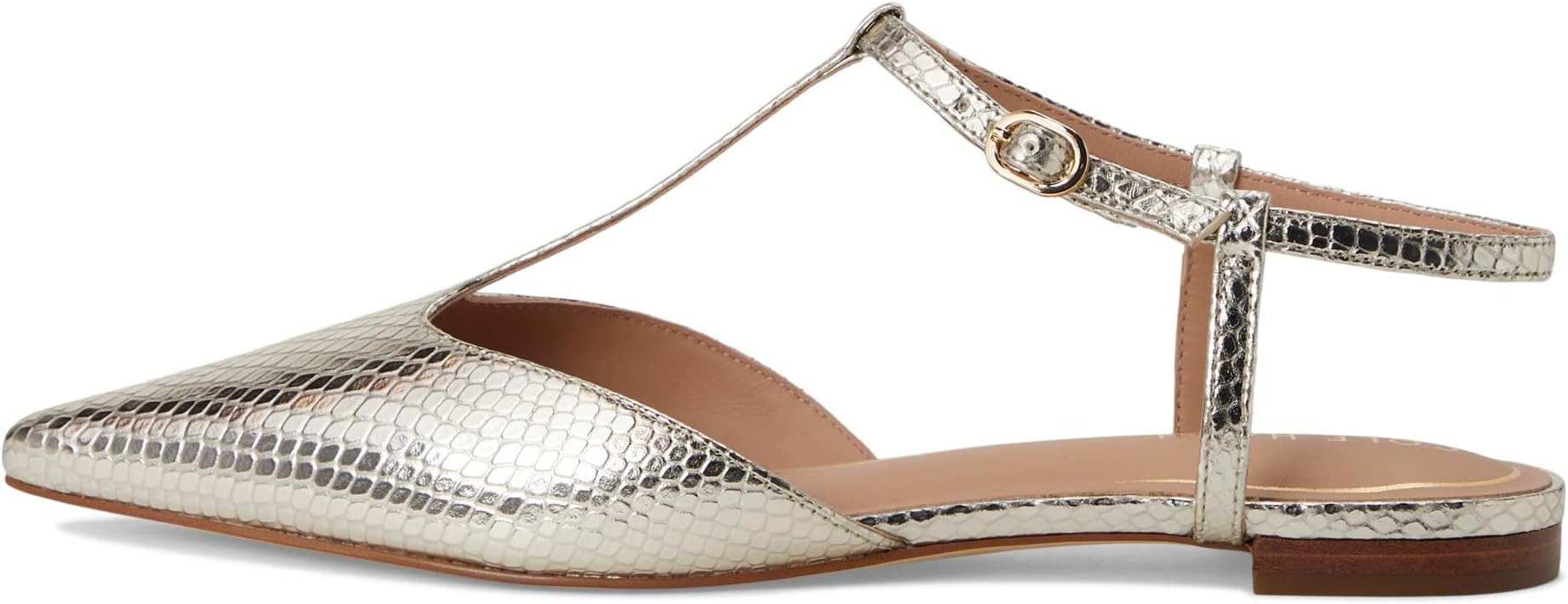 Балетки Cole Haan Marlah T-Strap Ballet Flats, цвет Gold Snake Print Leather — фото 4