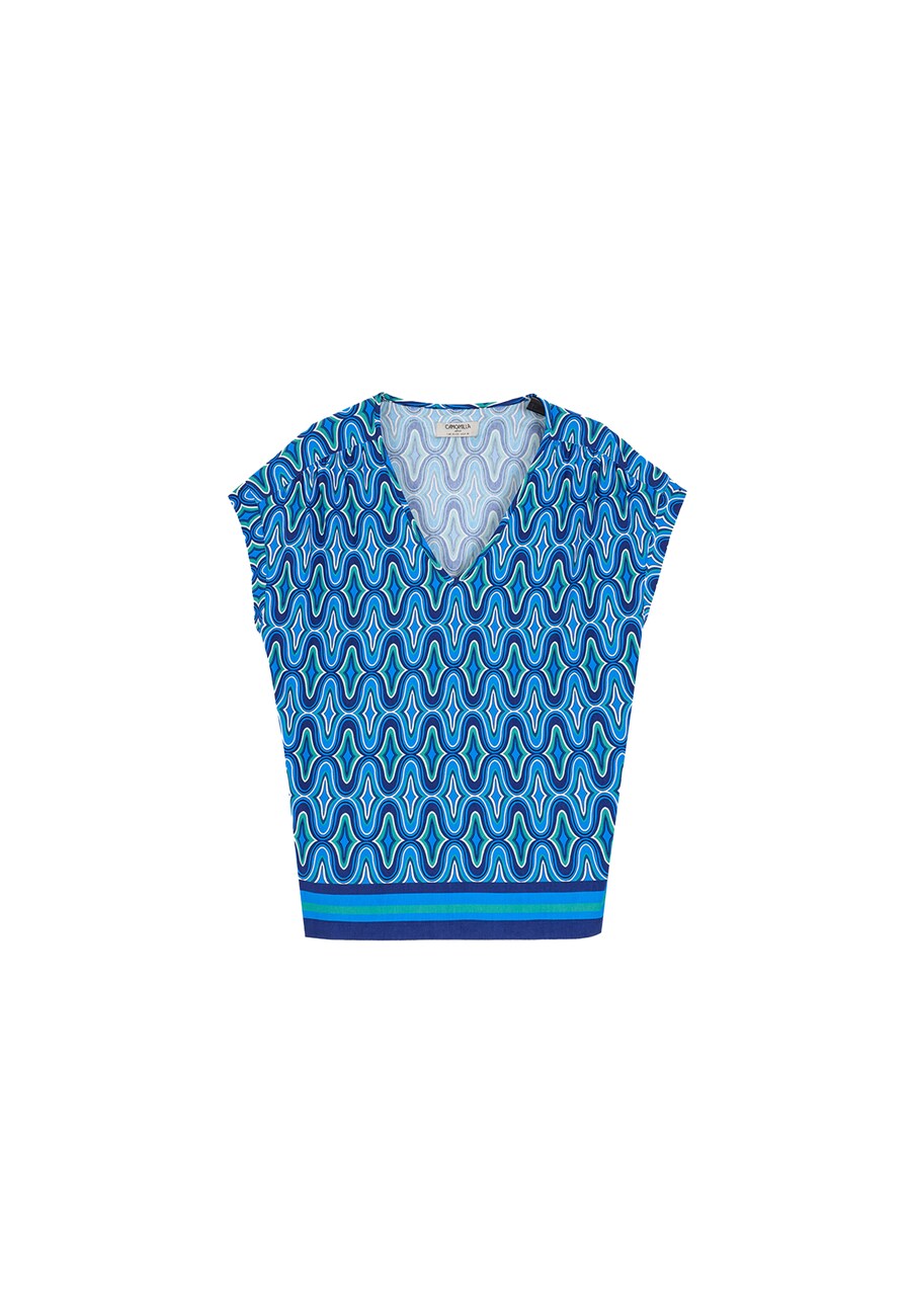 

Блуза Camomilla Italia Saint, цвет Turquoise/Aqua/Light blue