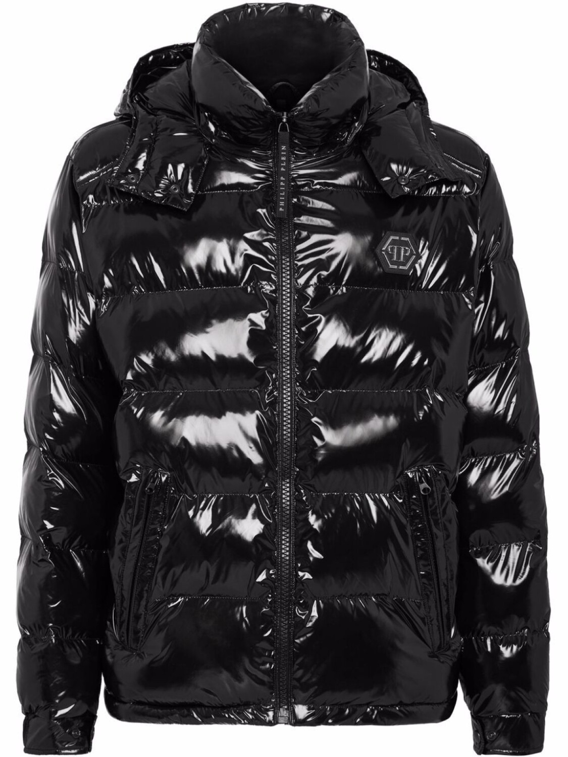 

Philipp Plein глянцевый пуховик, черный