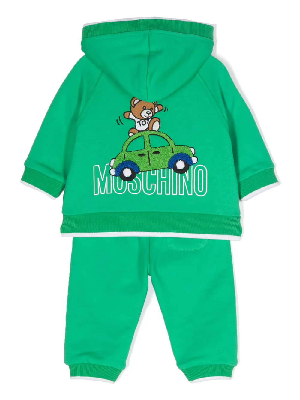 Спортивный костюм с логотипом Moschino Kids, зеленый — фото 2