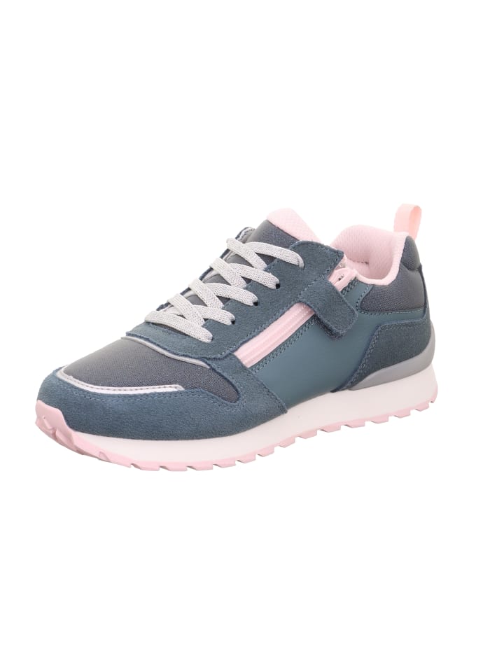 

Кроссовки на шнуровке superfit, цвет blau/rosa