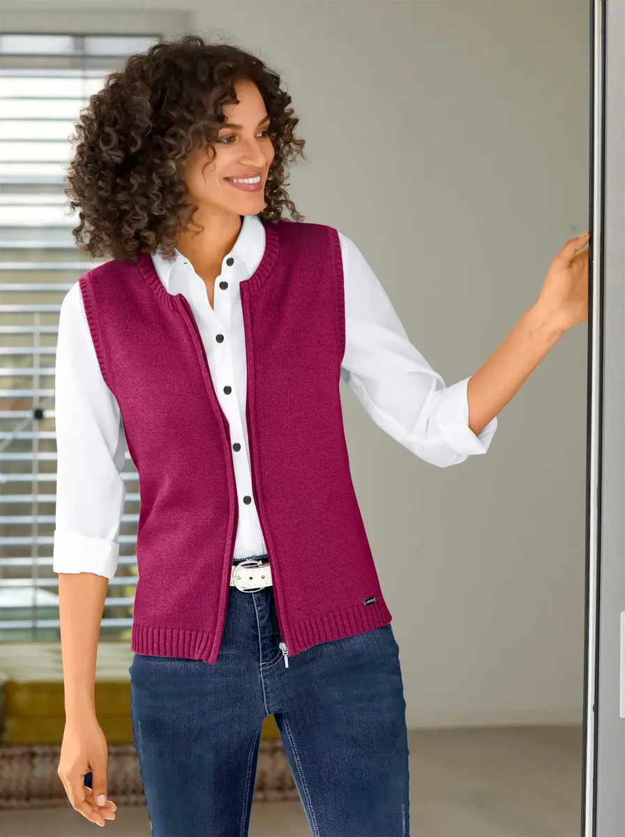 

Casual Looks Вязаный жилет, фуксия