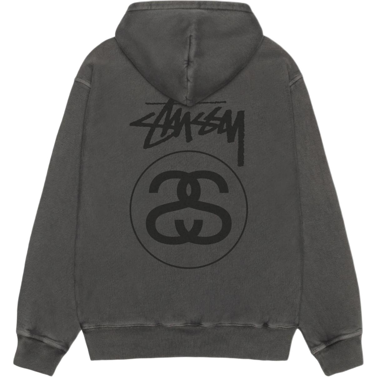 

Свитшот с капюшоном Stock Link Pigment Dyed Unisex Stussy, черный