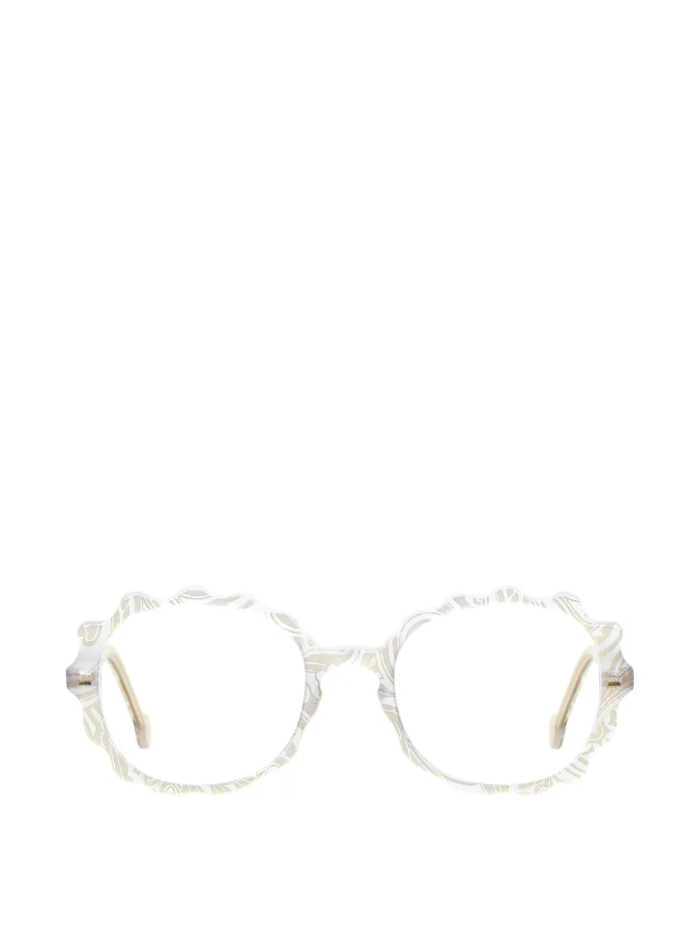 

Очки в круглой оправе с зубчатыми краями L.A. EYEWORKS, нейтральный