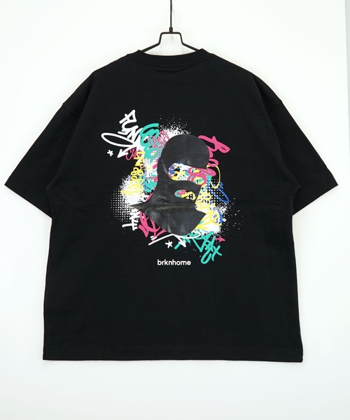 

Футболка оверсайз с графическим принтом, BRKNHOME Burner, черный