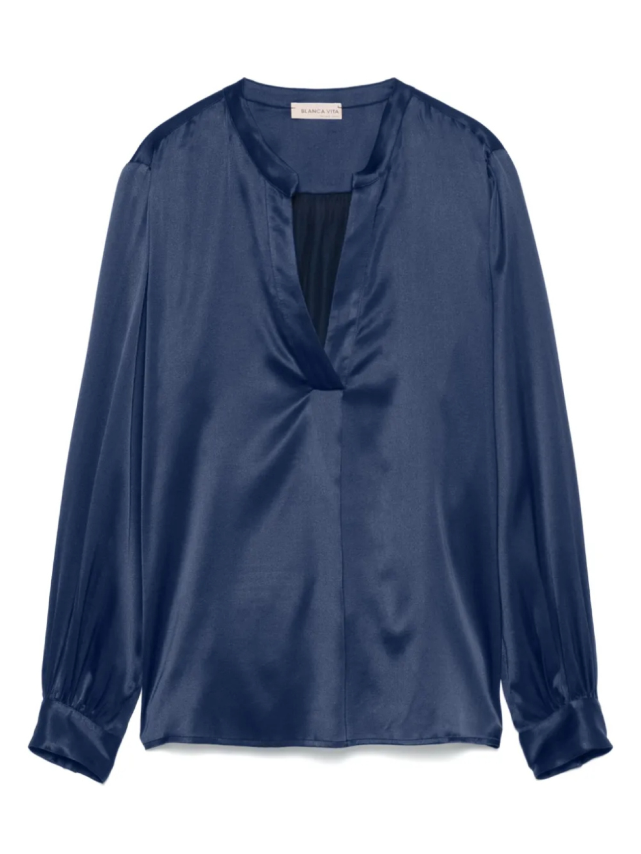 

Атласная блузка Blanca Vita, синий