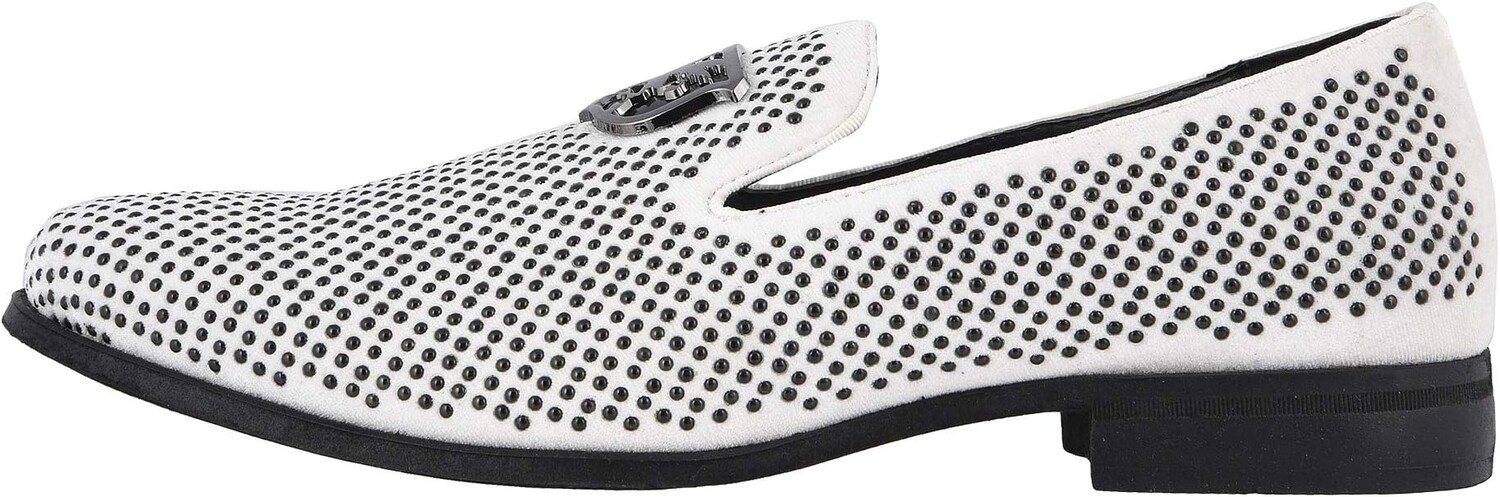 Лоферы Swagger Studded Ornament Loafer Stacy Adams, цвет Black/White — фото 4