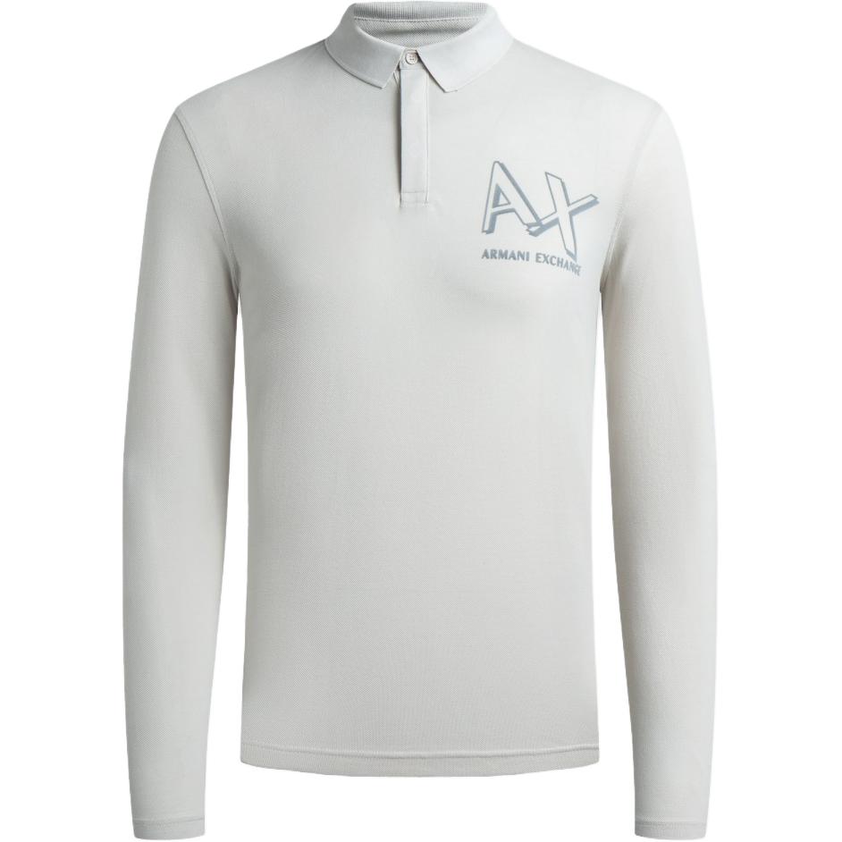 

Футболка поло AE FW23 мужская серая ARMANI EXCHANGE