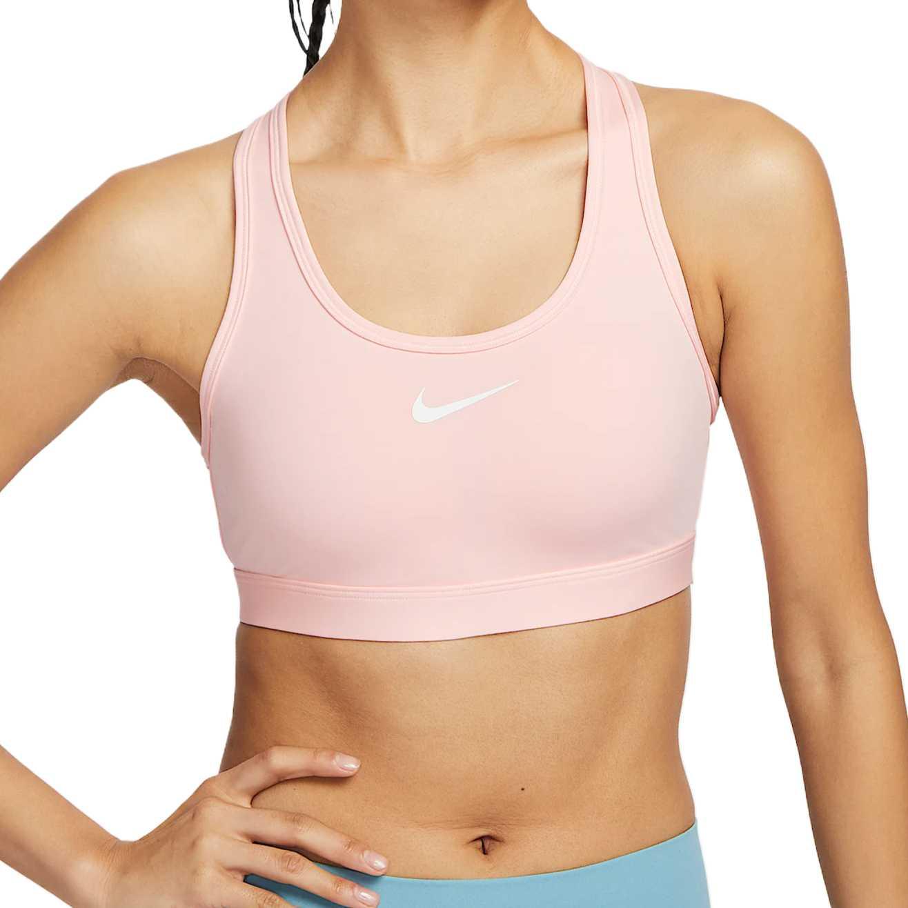 

Nike Женское спортивное белье Swoosh Dri Fit элегантный светло-розовый/белый