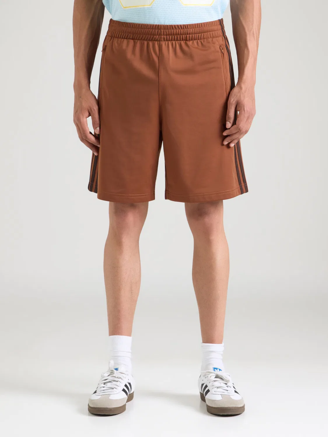 Шорты Adidas Originals Regular Pants FIREBIRD в каштаново-коричневом и темно-коричневом цветах — фото 3