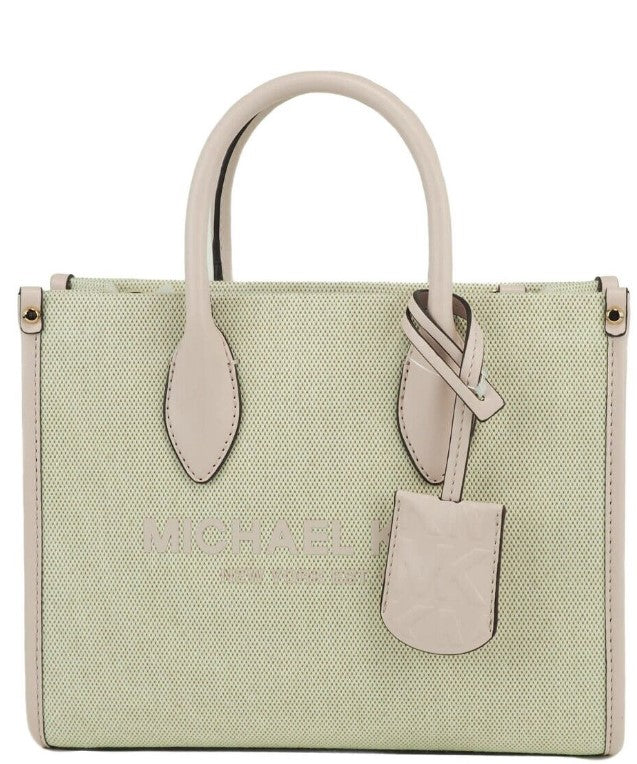 

Michael Kors Mirella Small Пудровый Блаш Холщовая Сумка-шопер Через плечо Женская Сумка, мультиколор