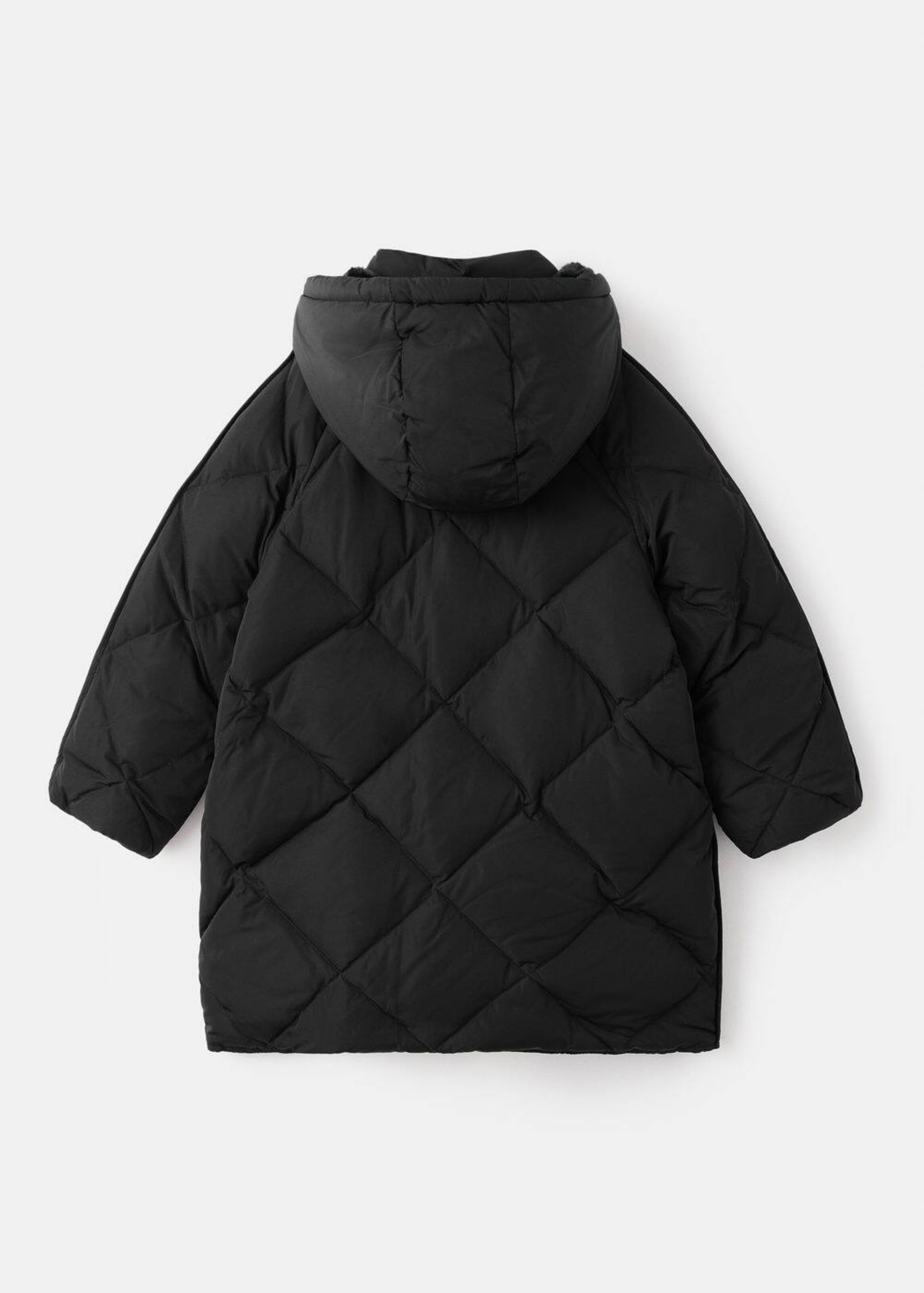 MANGO KIDS Зимняя куртка 'Anorak Pia' в черном цвете — фото 3