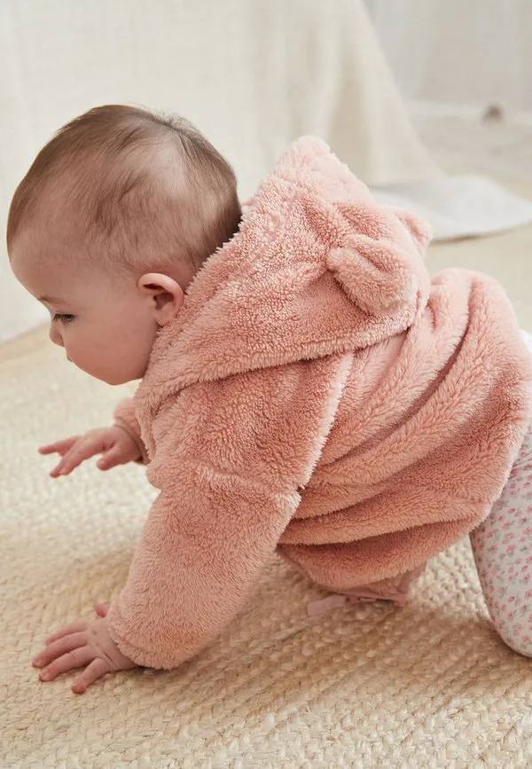 Уютная флисовая куртка стандартного кроя Next, Pink — фото 3